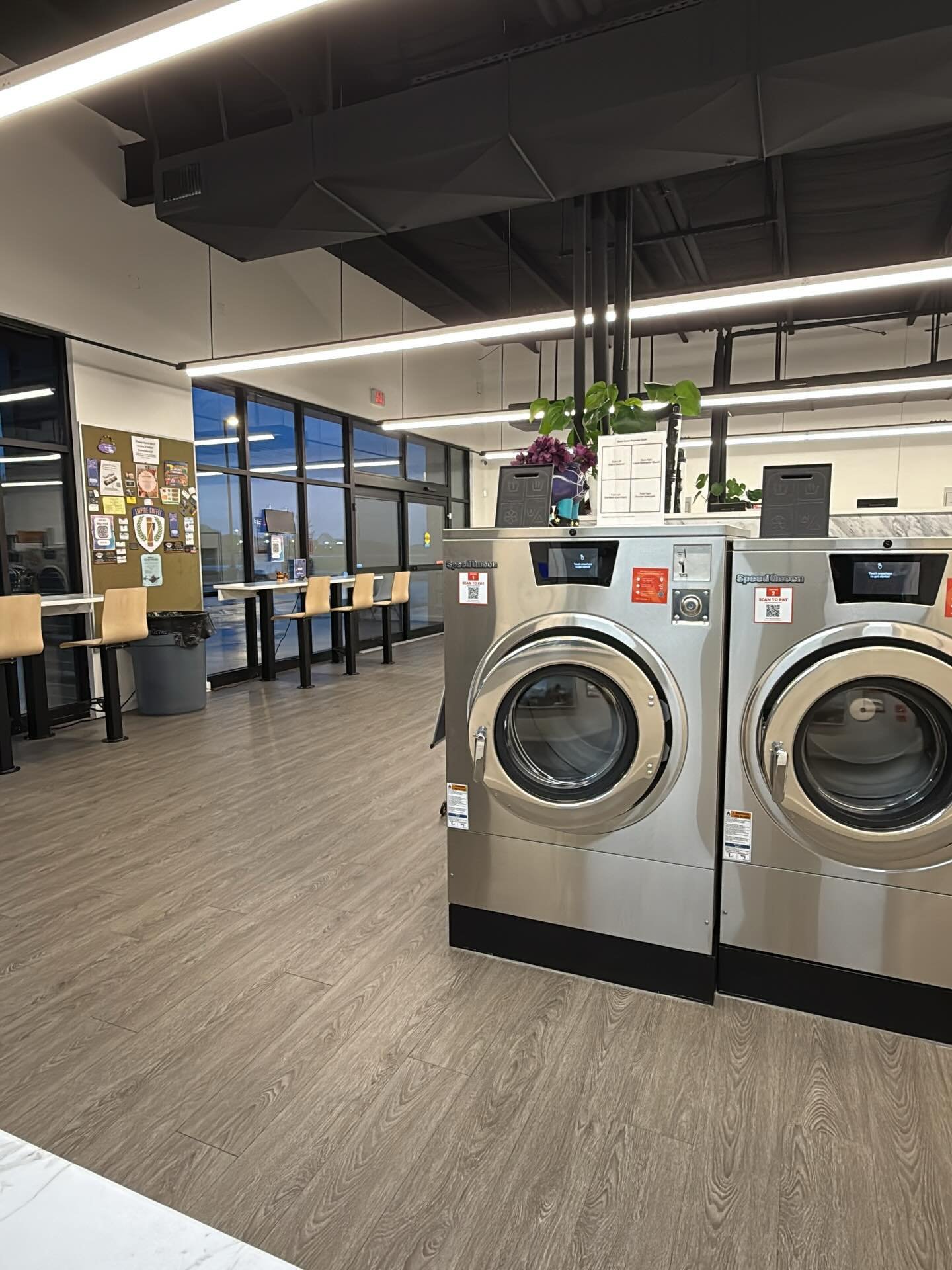 Top Tier machines and seating area